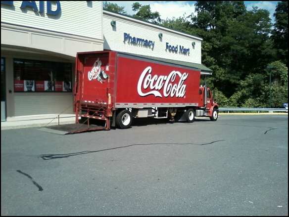 Coca-Cola truck unloading in Connecticut. Photo by Katelyn Avery.