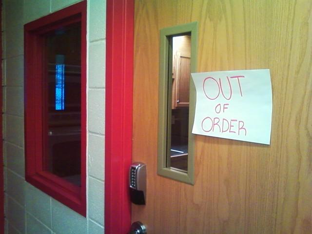 Kitchen, out of order. Photo by Katelyn Avery.